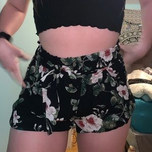 floral pattern shorts